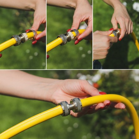 The coupling is connective, for hoses 1/2 "(12 mm), a cane connection, brass, Greengo-1