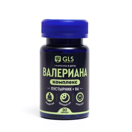 Valerian GLS complex with motherwort and B6, 30 capsules of 400 mg