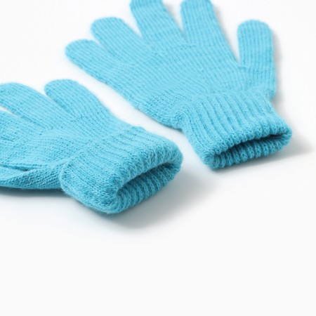 Baby gloves, blue color, river 14-2