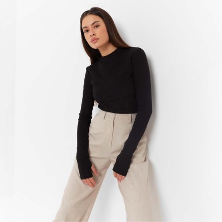 Jumper with a decorative seam Women's Mist p. 42, black color-4