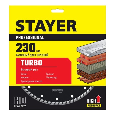 Diamond disk Stayer 3662-230_z02, segmented, d = 22.2 mm, 230 mm-1
