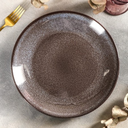 Dining plate Ethos Rock, D = 26 cm, brown color