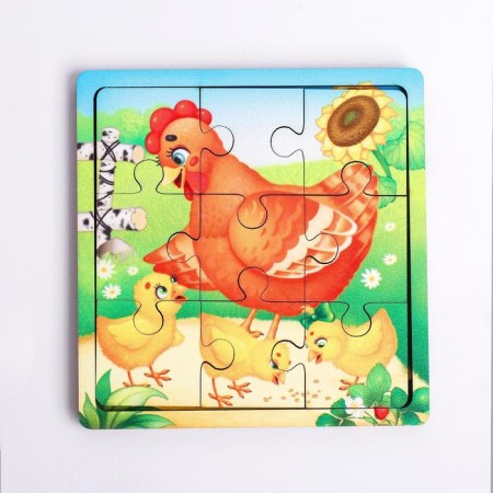 Puzzle "Chicken with chickens", 9 parts-1