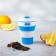 A folding cup with a lid "with you", 8.5 × 14 cm, 350 ml, color mix