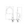 Kitchen mixer Rush Crete CR3535-22, single-leaf, chrome