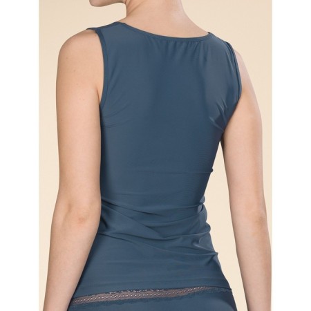 Female T-shirt, size 48, dark blue color-1