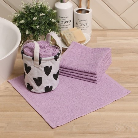 Set of terry decorative napkins Ethel "Hearts" 30x30sm-5pcs, 100% cotton