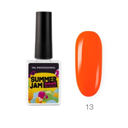 TNL Neon Summer JAM Gel-LK, No. 13 Neon Orange, 10 ml