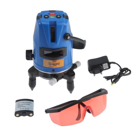 Laser tundra level, self -leveling, stand, 2 rays, glasses, charging, case-6
