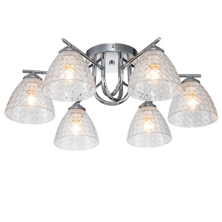Ceiling lamp 6x60W E27, size 56x56x20 cm
