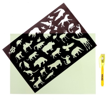 Set for creativity "Light drawings" on a magnetic basis, animals-1