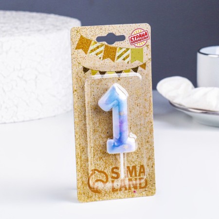 Candle in the cake on the spawn "Zvezdopad", the number 1, 5.5 cm-1