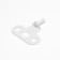 Tundra window opening limiter, plastic, l = 105 mm, white, 1 pc.