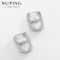 Earrings Metal Xuping Heart, Stone, Silver Color
