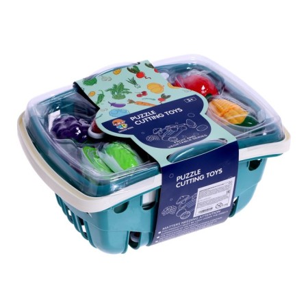 A set of products "Vegetables and fruits" with accessories in a basket, mix-6