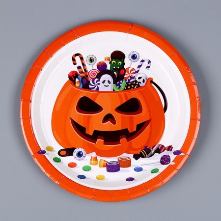 Papa plate "Pumpkin", in a set of 6 pcs.