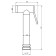 Hygienic watering can Savol SK-PQT07, holder, shower hose 120 cm, chrome