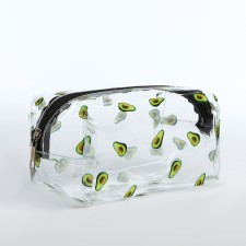 Lightning cosmetic bag, transparent/green color