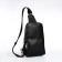 Bag - sling, textura, genuine leather, black color