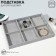 Decoration for decorations 6 cells, phlock, 35 × 24 × 3, color gray color