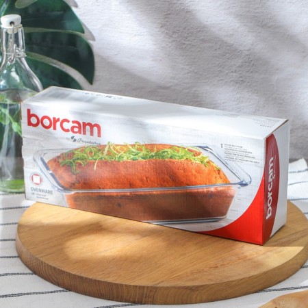 A tray for baking and baking of Borcam heat -resistant glass, 1.5 liters-4