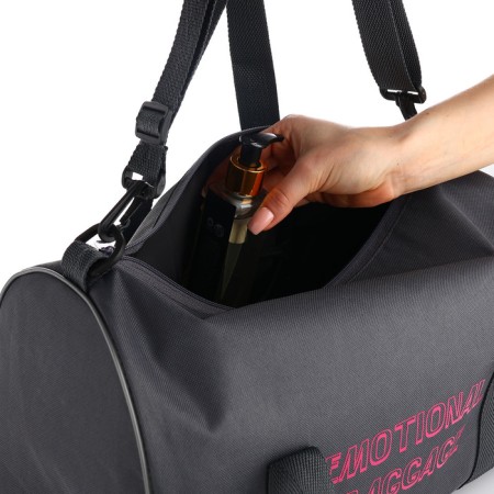 Female sports bag, textura, small size, gray color-2