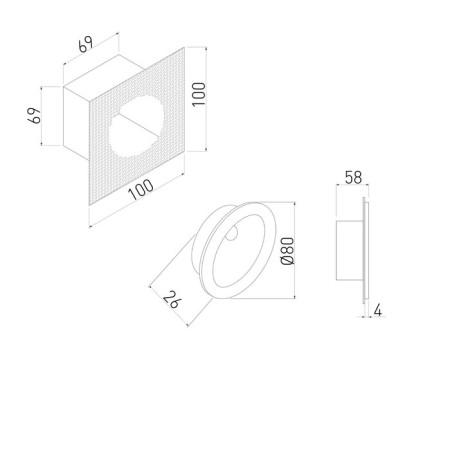 Elektrostandard, STEP LED 3 W, 80x80x28 mm, IP65, white color-3