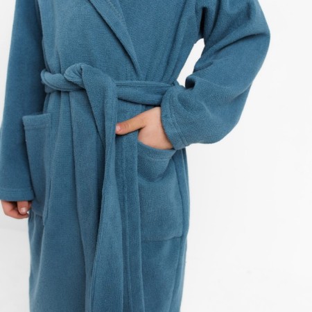 Terry robe of children's "Always the first" p. 34 (122-128 cm), sea wave-4