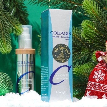 Moisturizing tonal cream with collagen Enough Collagen Moisture Foundation SPF 15, tone 21, 100 ml-5