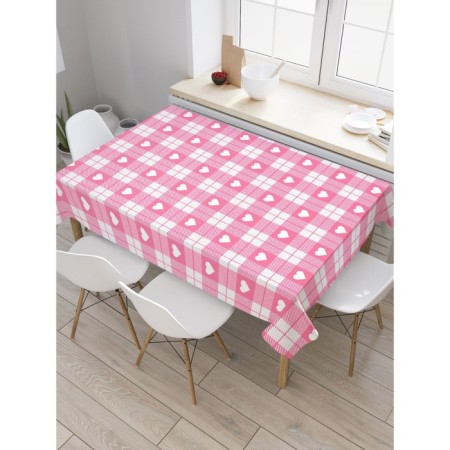 The tablecloth "Heart in the Cage", rectangular, Saten, size 145x180 cm