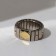 Ring "steel" ring, gold-silver color