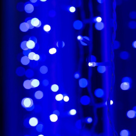 Garland "Curtain" 2 × 9 m, IP44, UMS, white thread, 1800 LED, glow blue, 220 V-2