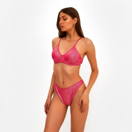 Swimsuit female separate minku, color pink size 44-3