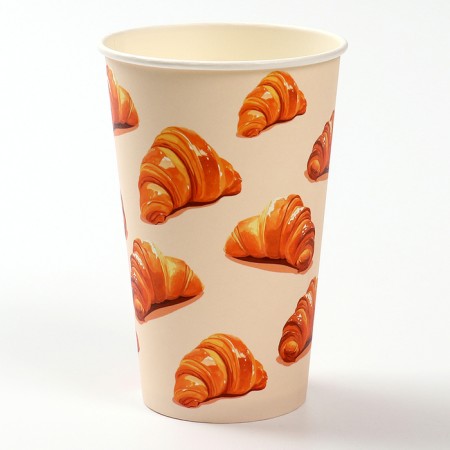 A one -time paper glass for coffee "Croissans", 400 ml-1