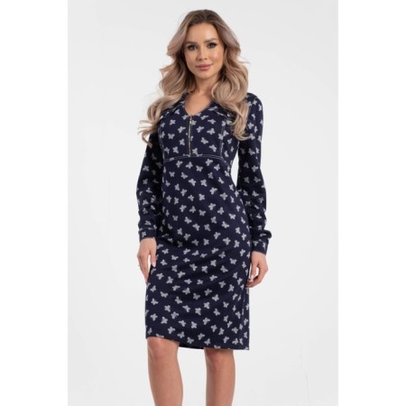 Female dress, size 42, blue, white color-7
