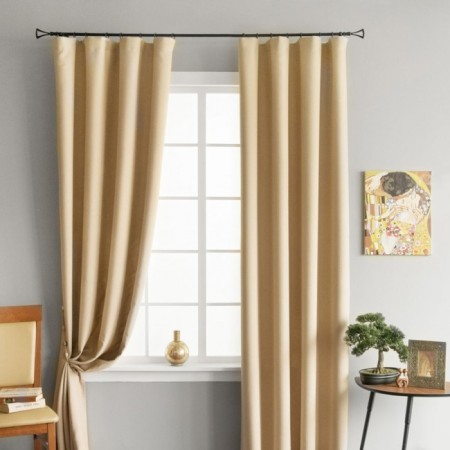 Set of curtains "Merlin", size 2x145x270 cm, beige color