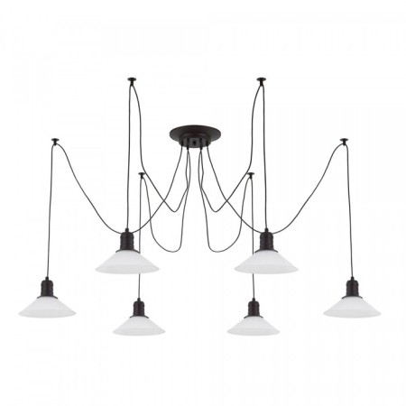 Suspended Citilux "Edison" CL451062, 6x75W, E27, Black Color-9