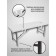 Cosmetological couch with a face for the face of Massage Basic SV, size 180 × 60 × 72 cm, white color