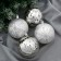 Set of balls plastic D-8 cm, 4 pcs "Cracles" silver
