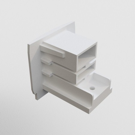 The end of the end for the Technical Trac-31W, 3.1x3.3.3.3 cm, white color is white.-1