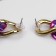 Earrings Metal "Chain" magic, colored in gold