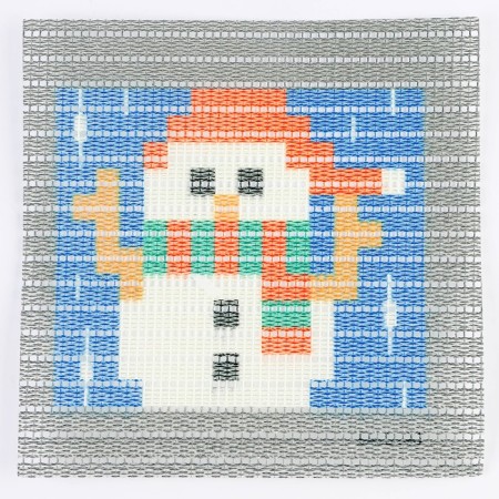 Set for creativity "Embroidery on the canvas. Snowman"-2
