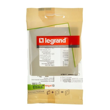 Frame Legrand Etika 672511, single, ivory-2