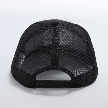 Men's cap with a direct visor of New York, black color, mesh, pr 56-4