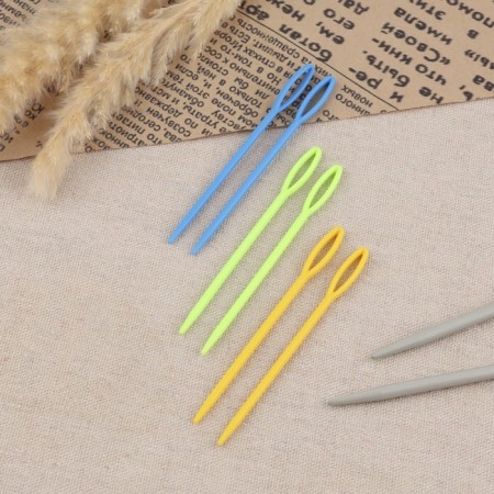 Set of needles for stitching, plastic, d = 3 mm, 9 cm, 10pcs, colorful color-1