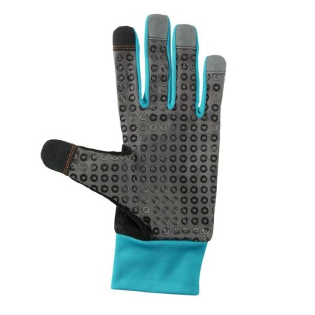 Garden gloves, polyester, without covering, with dots, size 7, gray, gardena-2