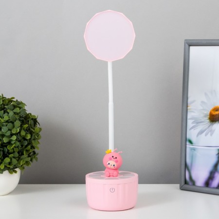 Table lamp "Mini Beetle" LED 3 modes 6.4W USB pink 10x10x37.5 cm Risalux-6