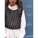Knitted children's vests Amarobaby Mesh, height 152 cm, black color