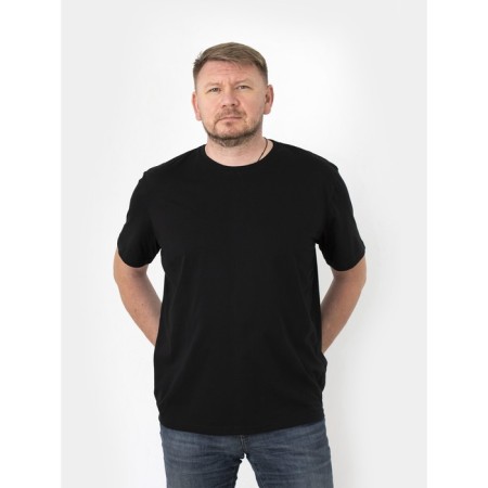 Male T-shirt, size 76-78, black color-4