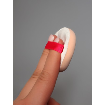 Sponge d/makeup Circle C hold D5cm in the layer case Latex white bag QF-5